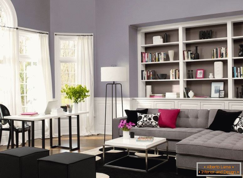 impressionante-branco-construído-em-móveis-em-maravilhoso-cinza-parede-para-moderno-sala de estar-e-home-office-1080x792
