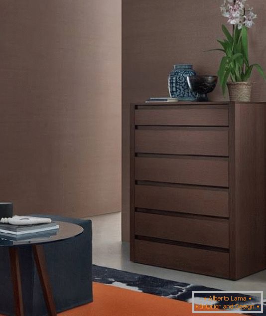 Mobília minimalista do quarto