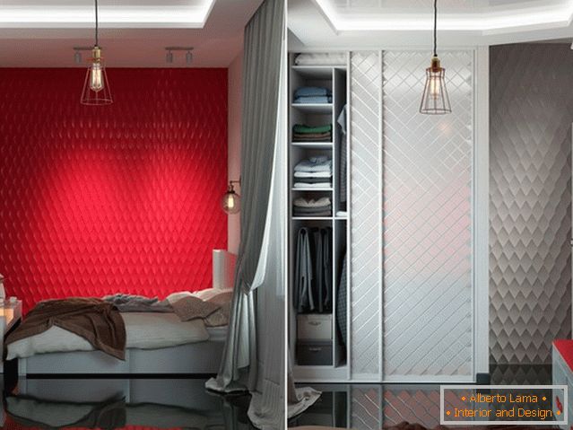 Um vermelho rico no design do quarto