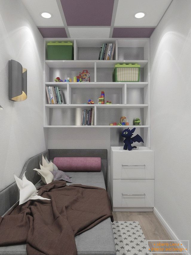 Design moderno do quarto das crianças pequenas