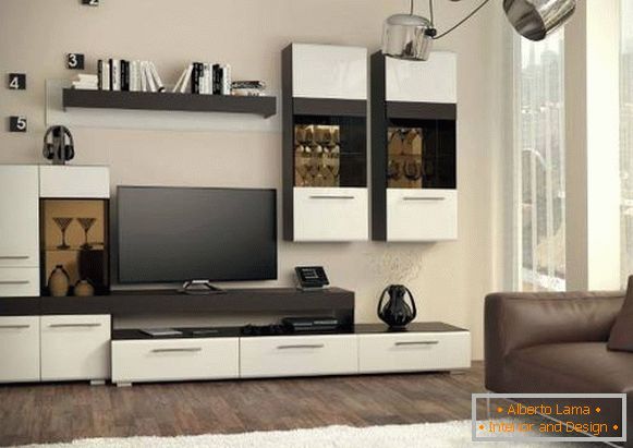 armários na sala de estar em uma foto de estilo moderno, foto 16