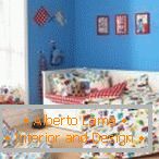 Têxtil colorido para o quarto