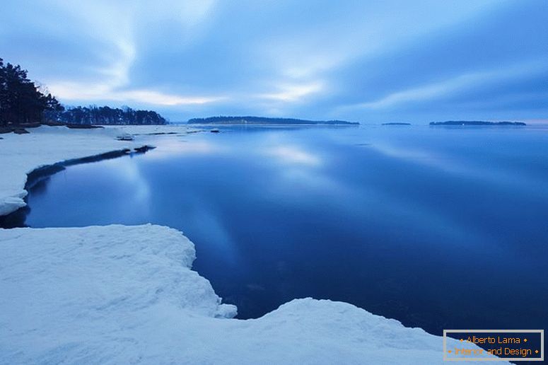 Lago de gelo na Finlândia