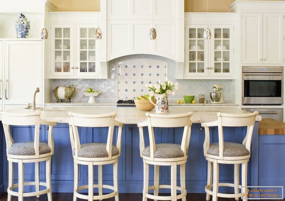 Móveis de cozinha azul