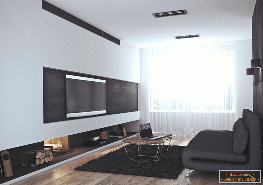 Interior de um apartamento para um bacharel de sucesso na Rússia