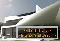 Arquitetura moderna: uma casa de dois andares em Madrid, no estilo da ficção científica