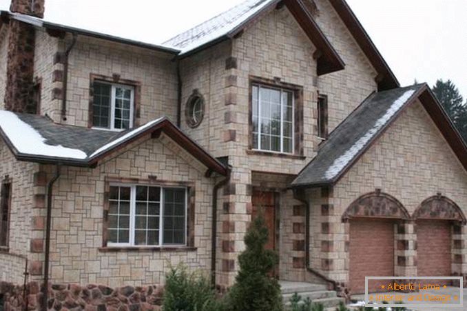 Fachadas de casas bonitas com uma fachada de pedra