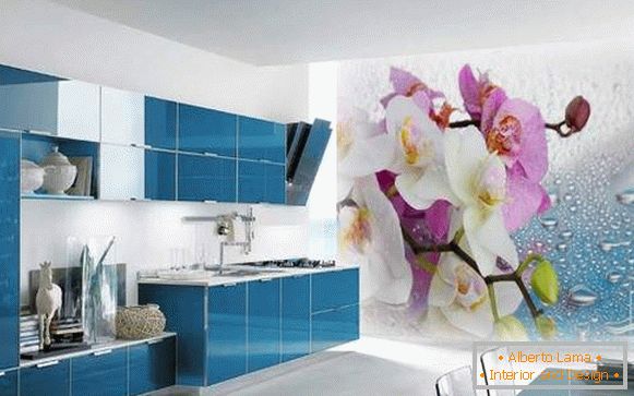 Papéis de parede para as flores da cozinha, foto 30