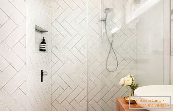 Moderna casa de banho - projeto foto azulejo elegante 2016 para um banho pequeno