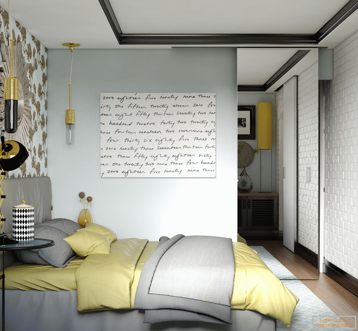 Design de interiores moderno de um pequeno apartamento
