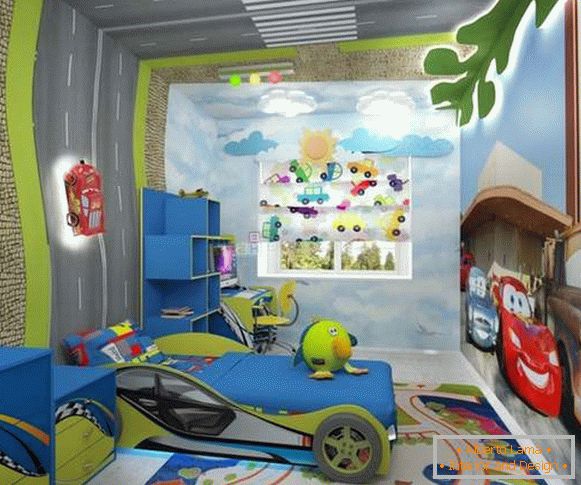 interior de um quarto de crianças para um menino de 7 anos de idade, foto 12