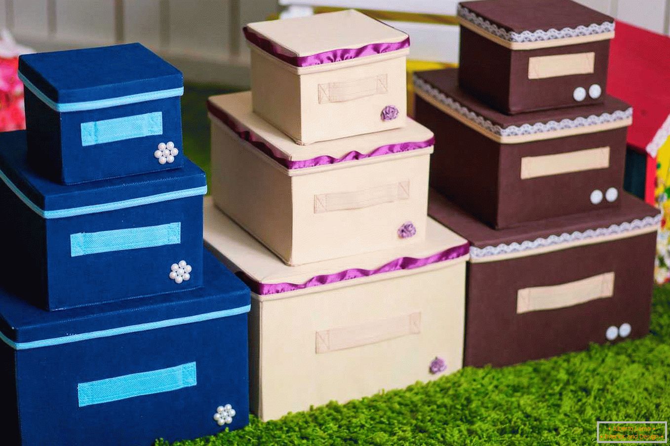 Caixas de armazenamento multicoloridas