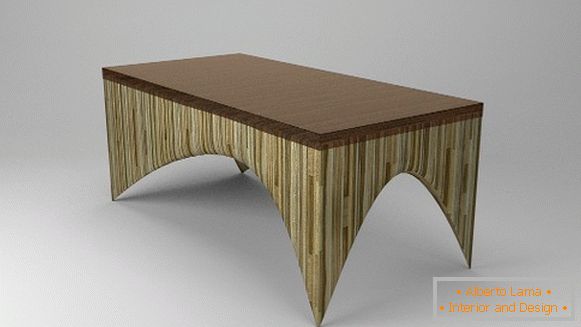 Mesa de café de madeira compensada, foto 45