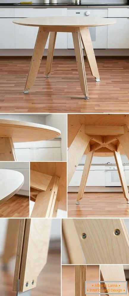Mesa de jantar de madeira compensada, foto 13