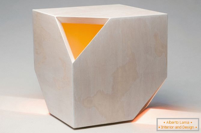 Nugget Hollow mesa retroiluminada de HUXHUX Design