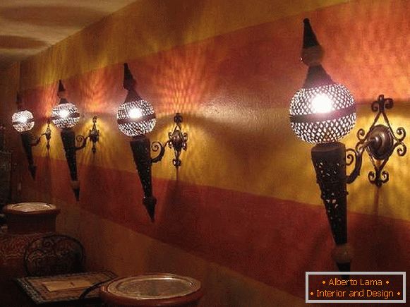 lâmpada de parede em estilo oriental, foto 16