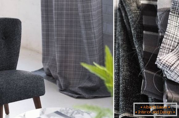 Tweed para estofamento de móveis e cortinas - tendências do outono de 2015