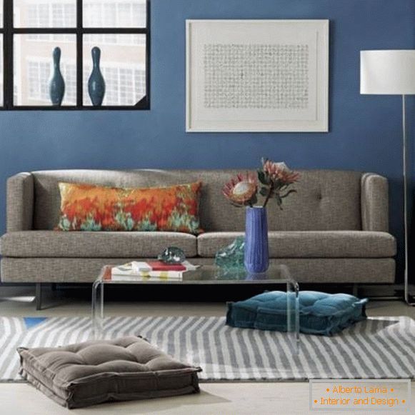 Almofadas de chão para uma sala de estar elegante