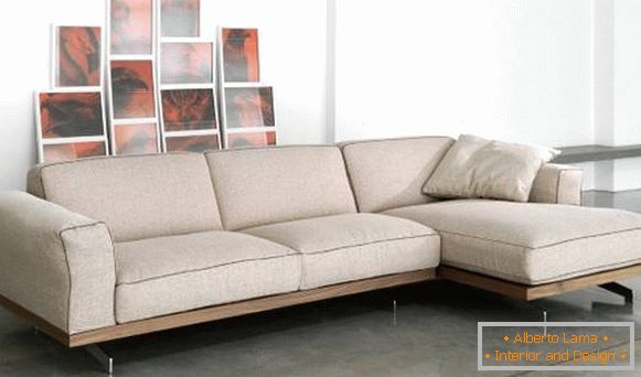 Sofá de canto pequeno - foto de um sofá elegante