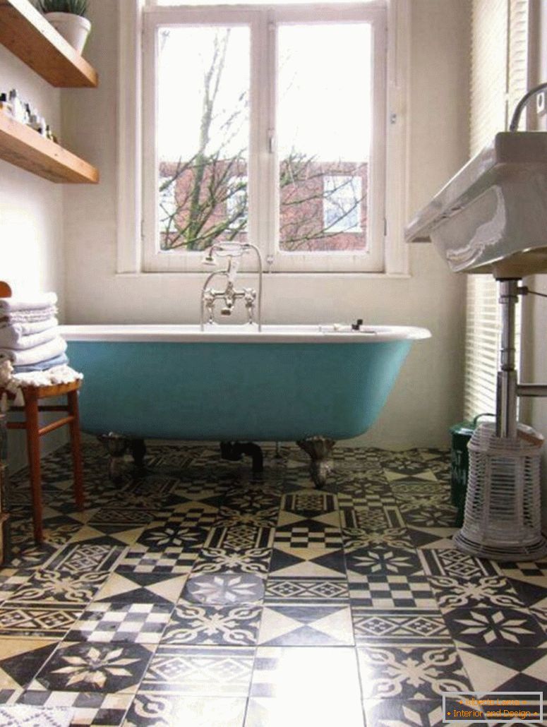 pintura-único-banheiro-piso-azulejos-idéias-para-pequeno-banheiro-decoração