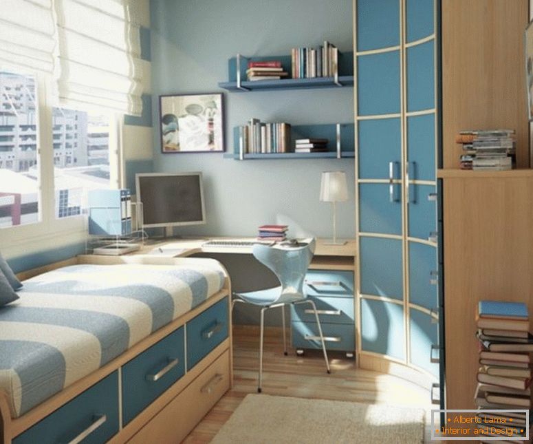 fascinante-idéias-para-adolescente-quarto-decoração-com-estreito-closet
