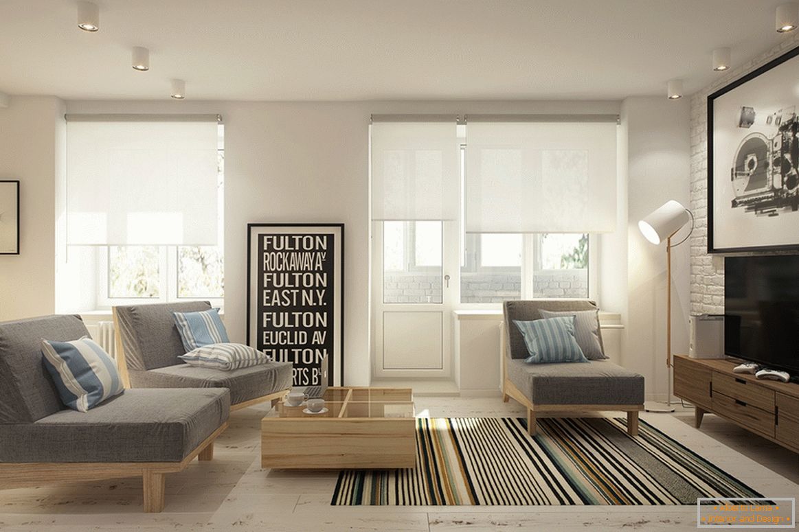 Design de um pequeno apartamento em estilo escandinavo - фото 2