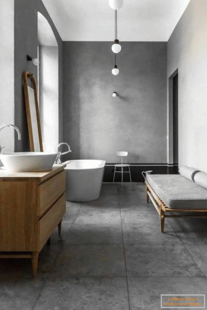 Estuque veneziano luxuoso na foto do banheiro