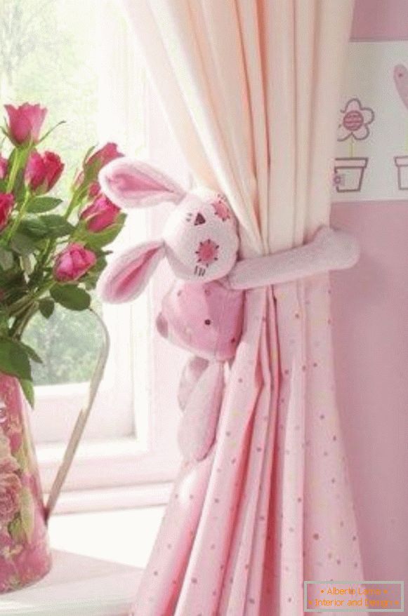 Suporte para coelho de cortinas para crianças