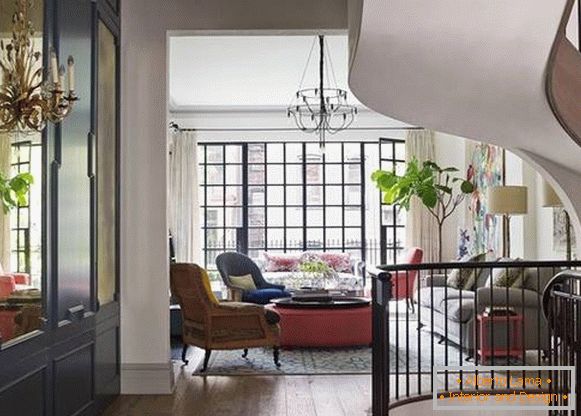 Design de interiores de uma casa privada - elegante sala de estar