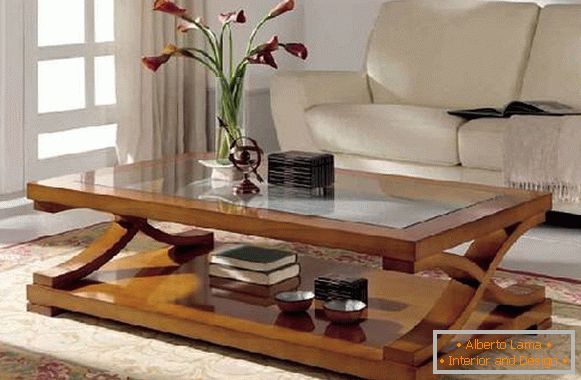 mesa de café de madeira, foto 2